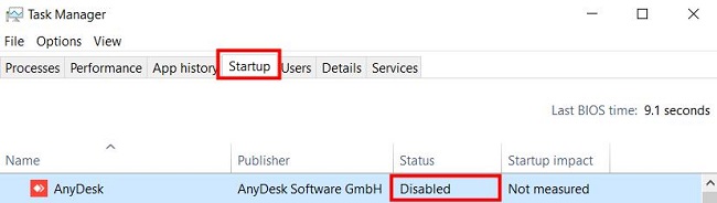 Task Manager AnyDesk Disabled