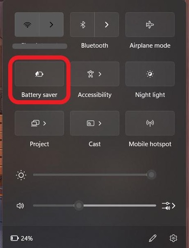 turn off power saving mode on PC