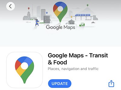 actualizar Google Maps en iPhone