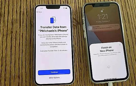 why iphone stuck on preapring to transfer