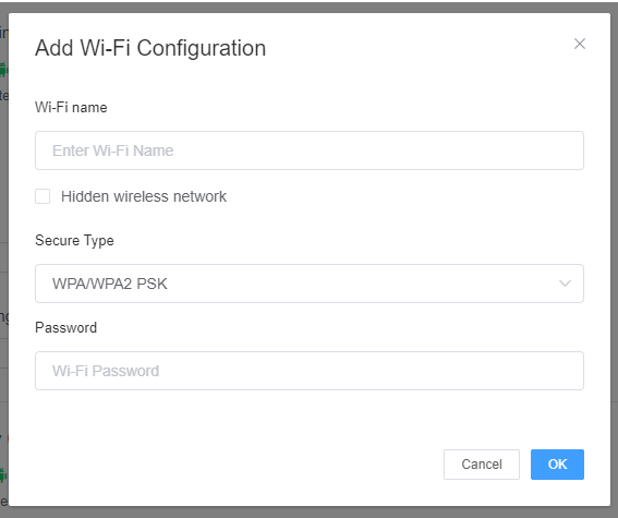 add wifi configuration