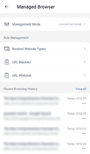 AirDroid kid safe browser