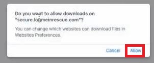 Allow Download LogMeIn Rescue
