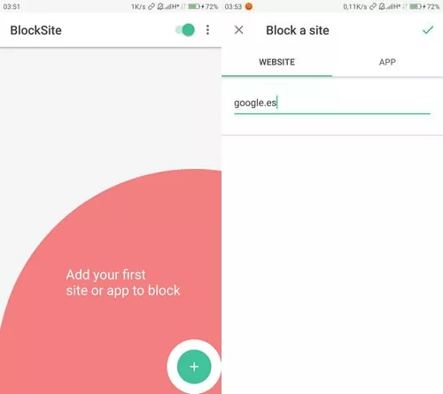 Blocksite para Android