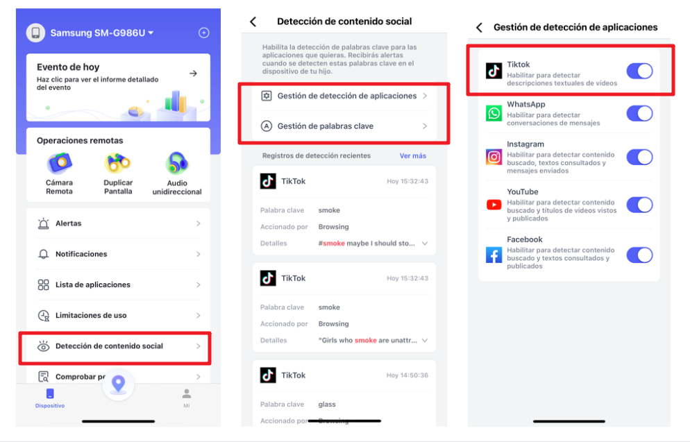 detect content on TikTok