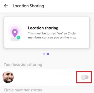 disable circles location sharing