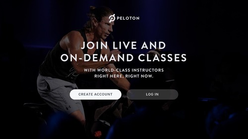 sign in Peloton on web