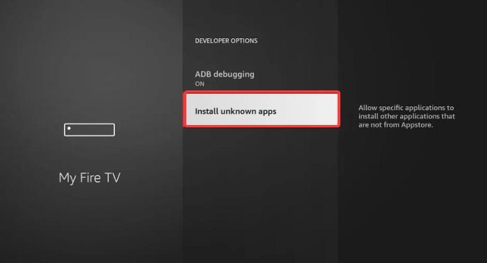 Install unknown apps on Firestick