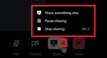 GoTo Meeting Share options