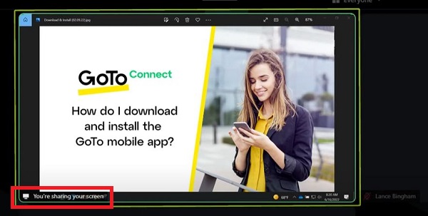 GoTo Meeting sharing your screen