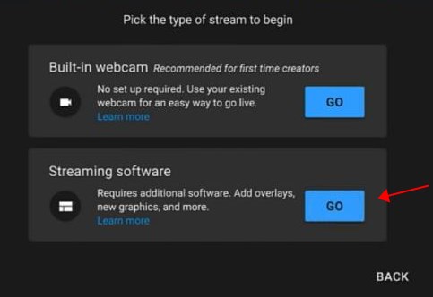Streaming Software in YouTube