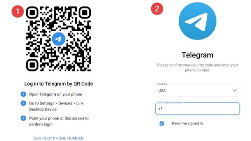 log in Telegram Web on TV