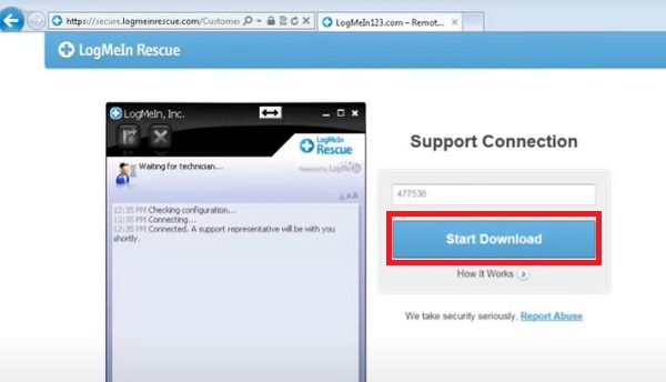 LogMeIn Rescue Start Download