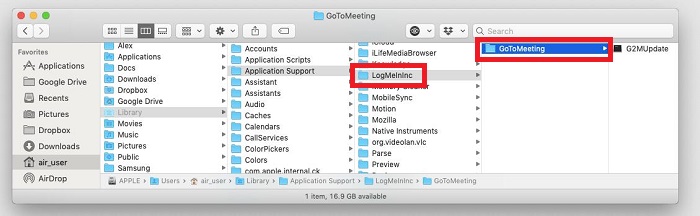 Mac GoTo Meeting folder