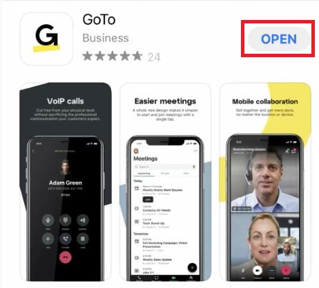 open GoTo Meeting iOS