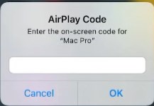 AirPlay code on iPad