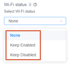 select wifi status