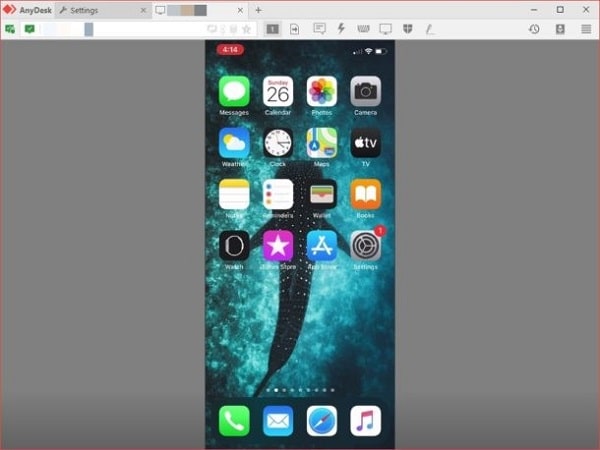 share iPhone screen with AnyDesk
