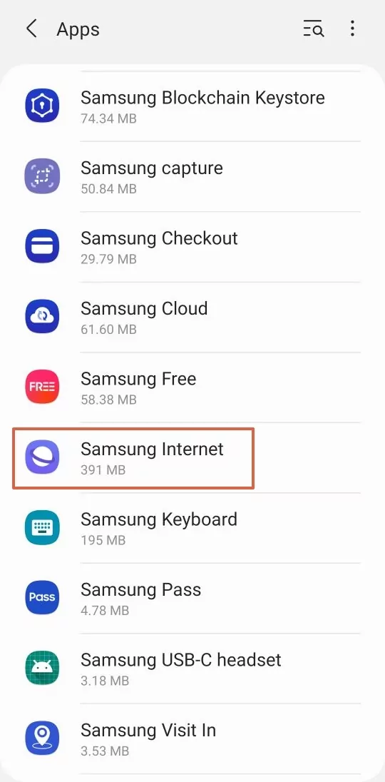Find-Samsung-Internet