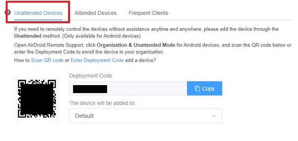 AirDroid Remote Support Unattended Mode 1