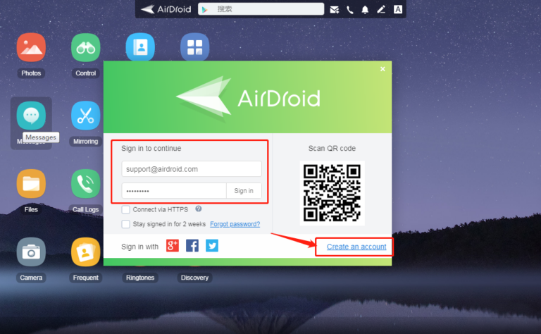 airdroid web client