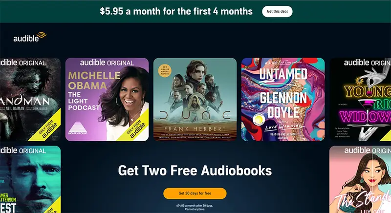 audible audiobooks app