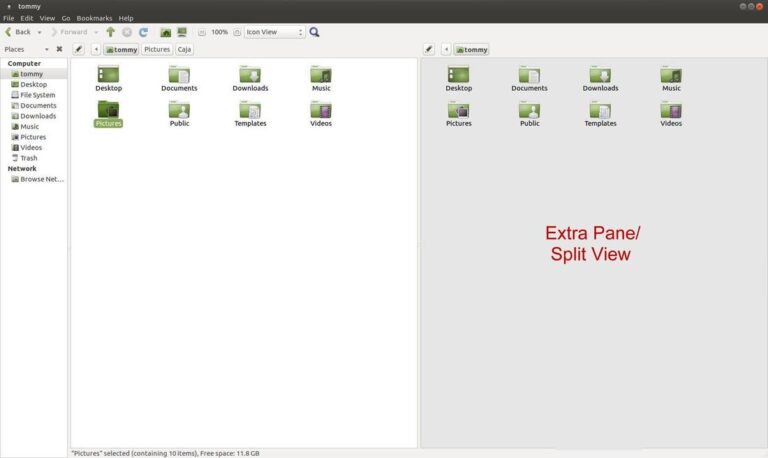 caja linux file manager