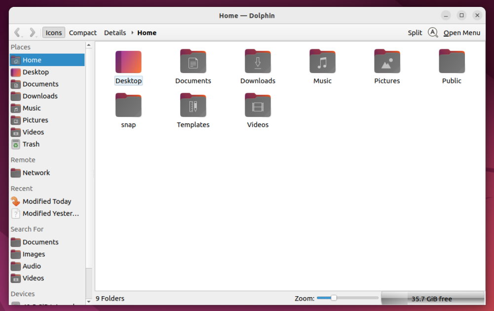 dolphin linux file manager