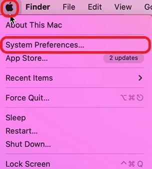 System Settings on Mac