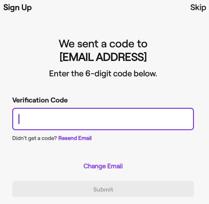 verify creating account on Twitch