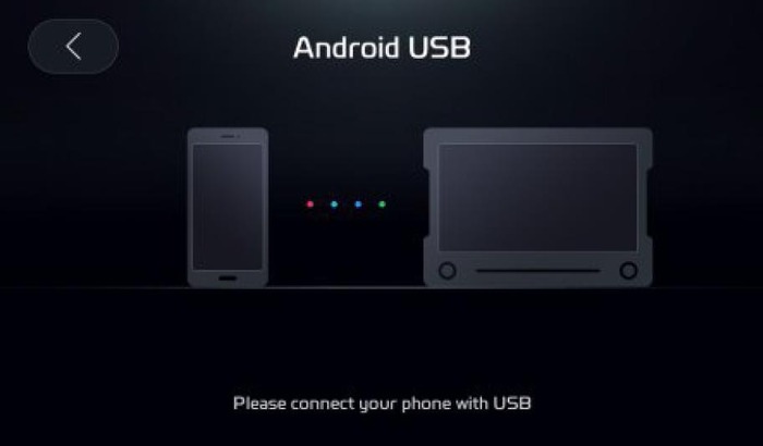 conecta el iPhone y el automóvil con USB