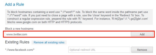 how to use Block Site by Ray