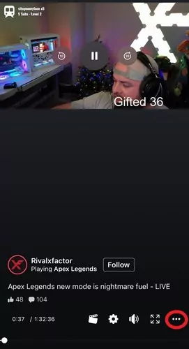 more options in Facebook live