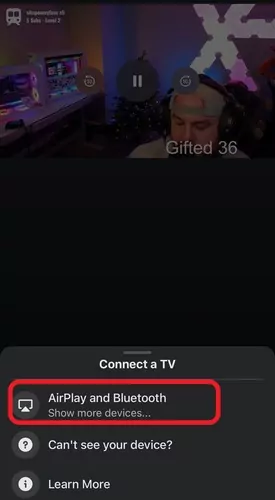 AirPlay on Facebook live