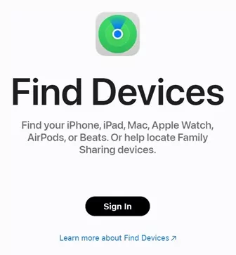 iCloud Find Devices