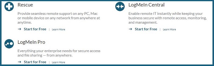 LogMeIn products