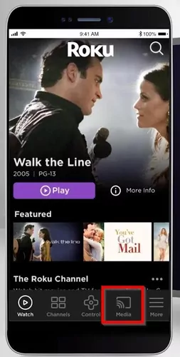 Media in Roku Mobile App