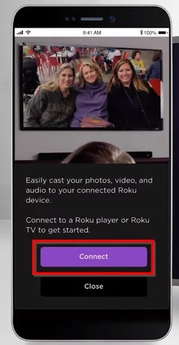 Connect in Roku Mobile App