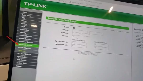 Bandwidth Control of Wi-Fi router