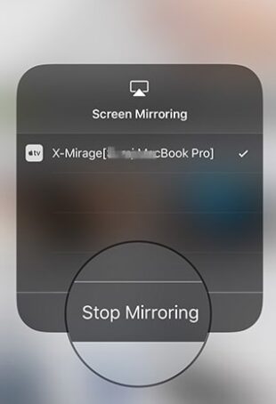 Stop Mirroring on iOS