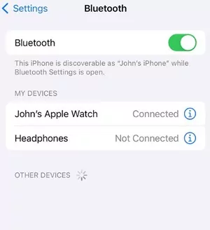 activa Bluetooth en iPhone