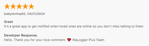 WaLogger user review