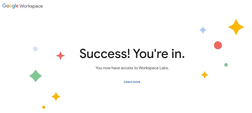 access Google Workspace Labs