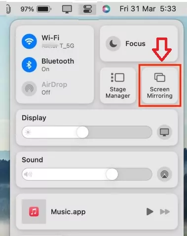 click airplay