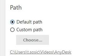 AnyDesk Custom path
