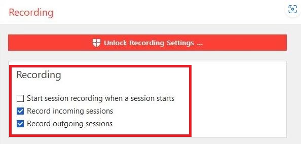 AnyDesk Recording Options