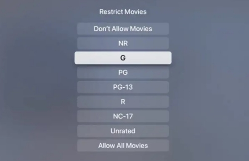 Apple TV movie restrictions