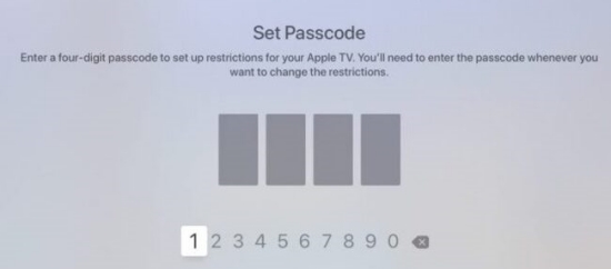 Apple TV pin protection