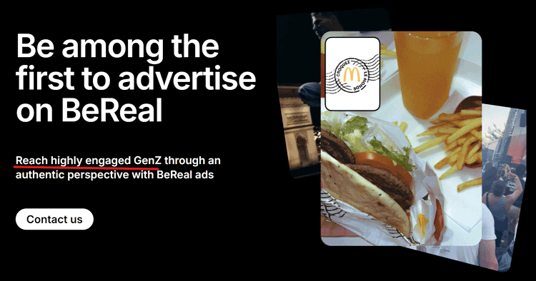 Bereal ads entry