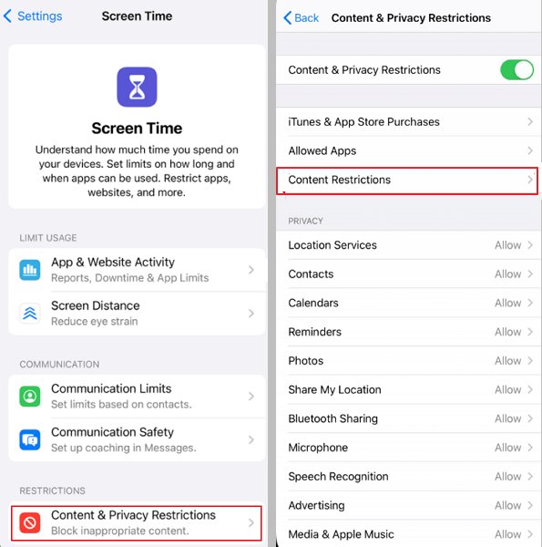 Restricciones de contenido en el iPhone